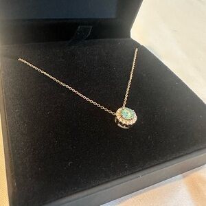 ✨ 14K Rose Gold Aquamarine & Diamond Pendant – Jared (Le Vian